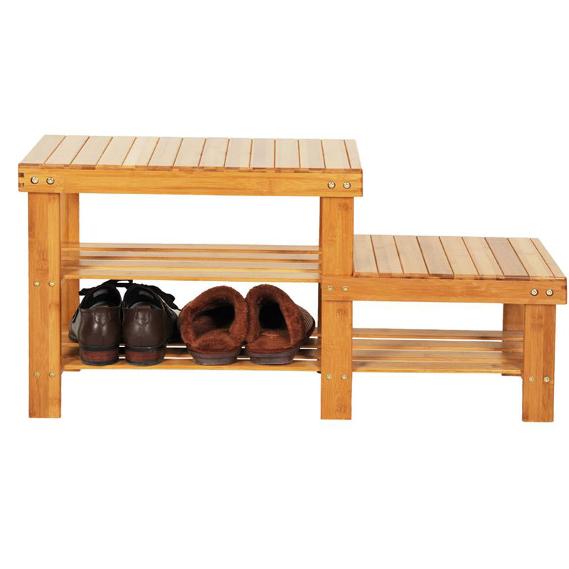 Highland Dunes Orduna Solid Wood Shoe Storage Bench